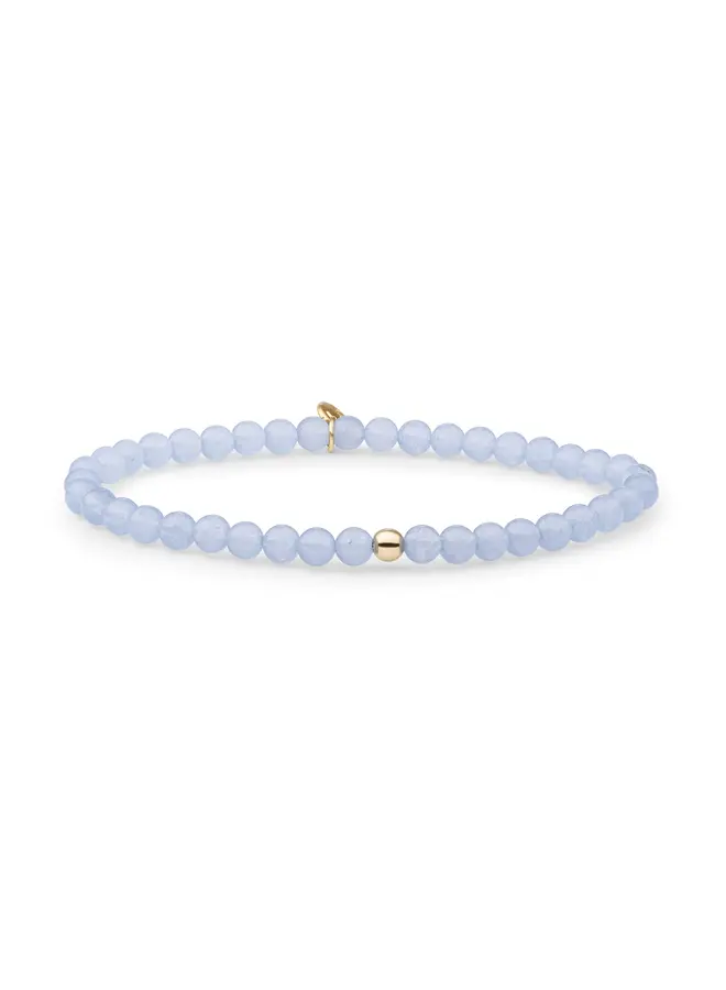 Sparkling Jewels armband Saturn Small Ice Blue Quartz Goudkleurig