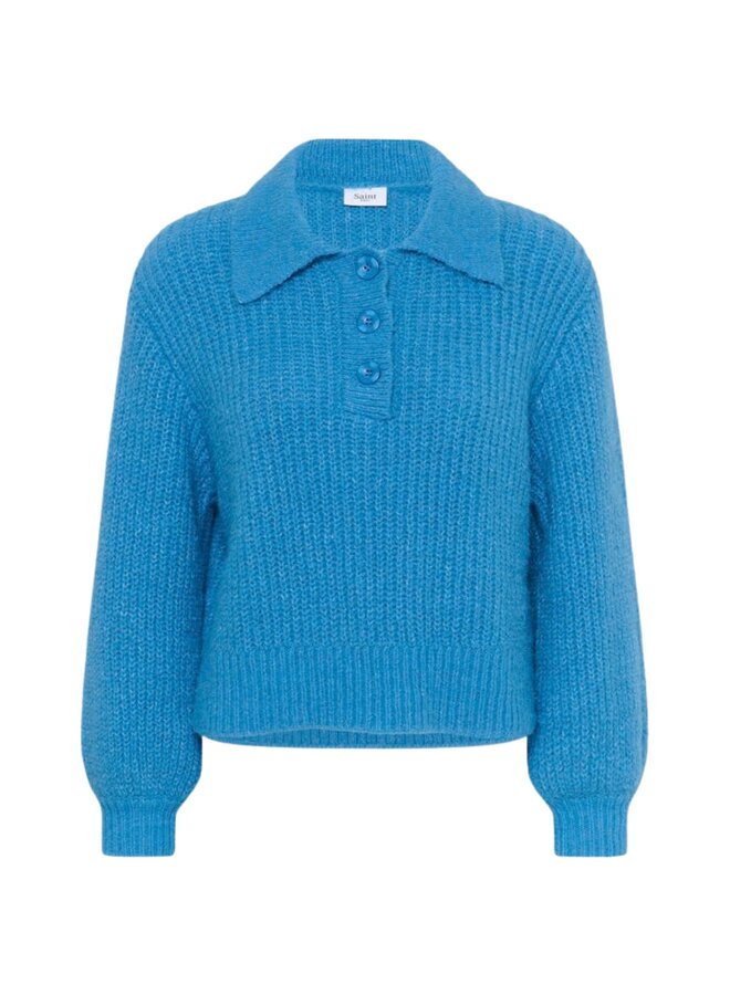 Trui TabbathaSZ Polo Lichen Blue Melange