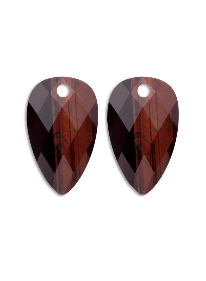 Sparkling Jewels oorbel Edelstenen Blossom Red Tiger Eye