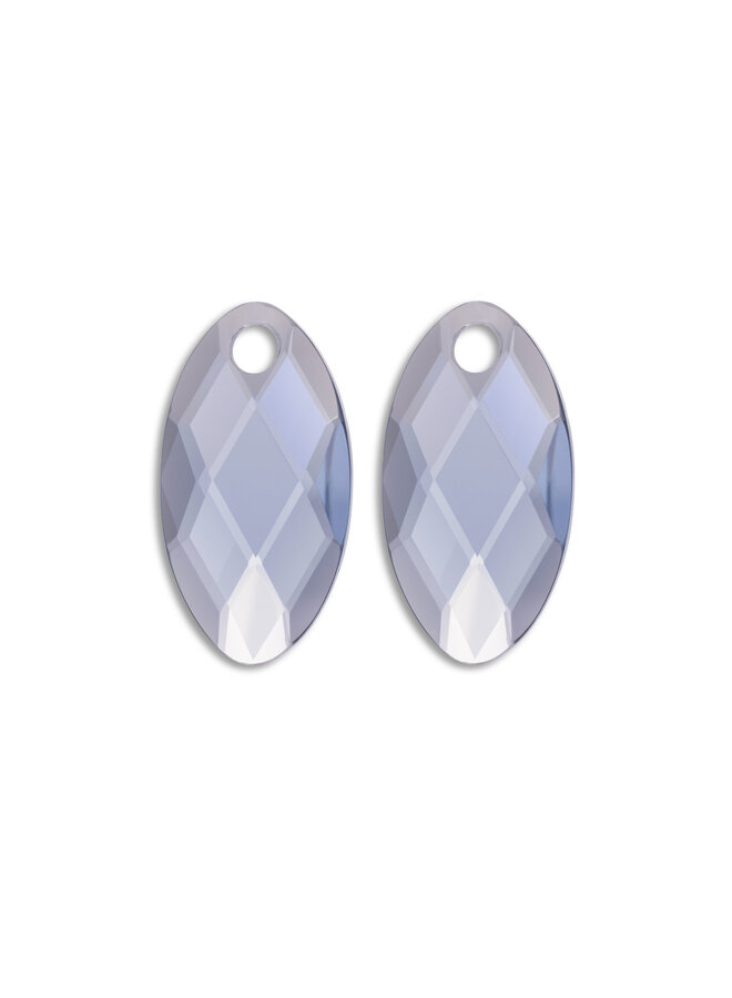 Sparkling Jewels oorbel Edelstenen Leaf Ice Blue Quartz
