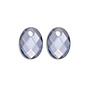 Sparkling Jewels oorbel Edelstenen Medium Oval Ice Blue Quartz
