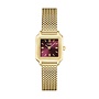 CLUSE horloge Gracieuse Mini Mesh Goudkleurig/Dark Cherry