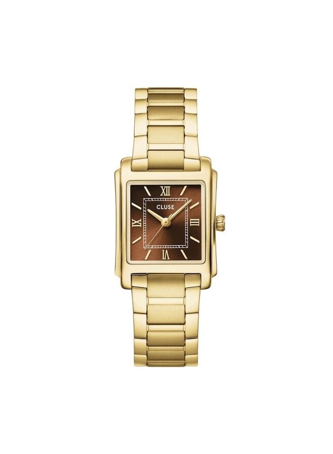 CLUSE horloge Anglee Goudkleurig/Bruin