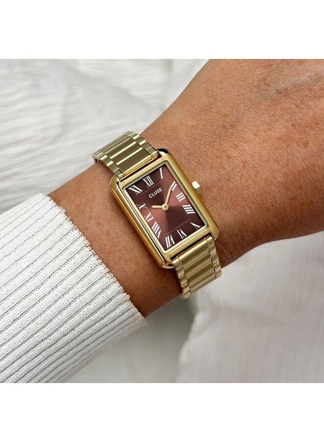 CLUSE horloge Belisenna Goudkleurig/Mocha