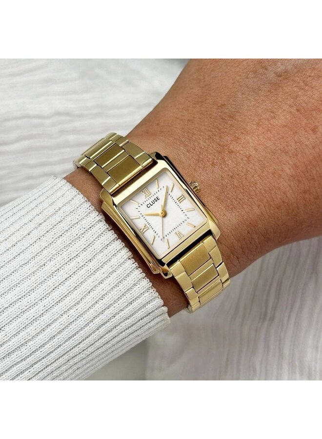 CLUSE horloge Anglee Goudkleurig/Wit