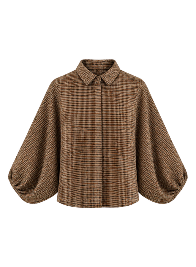 Blouse Noa Camel/Zwart Onesize