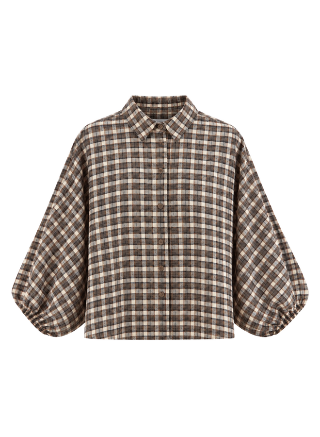 Blouse Noa Beige/Bruin Onesize