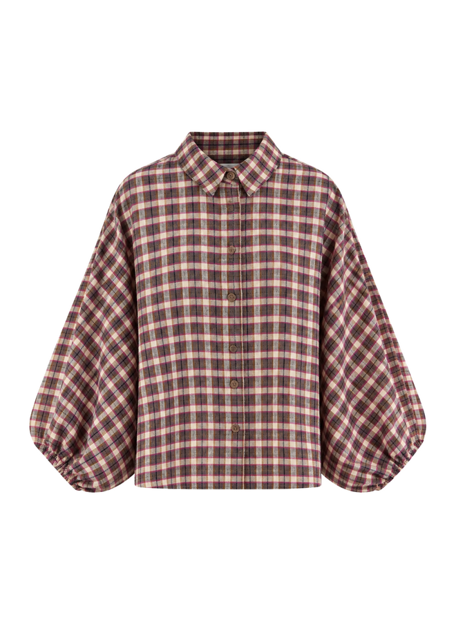 Blouse Noa Roze/Bruin Onesize