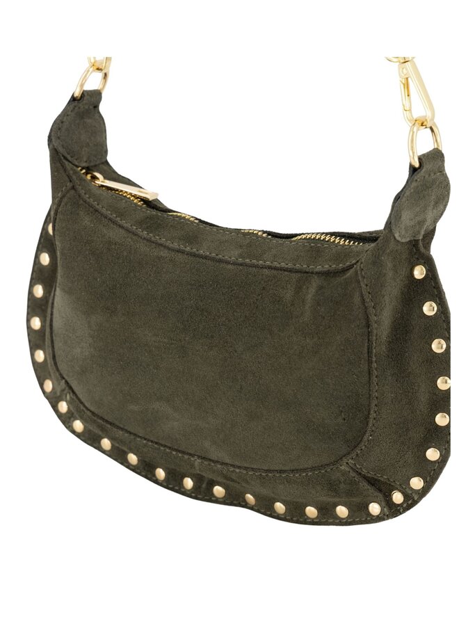 Jewelz tas Monica Suède Groen/Goudkleurig