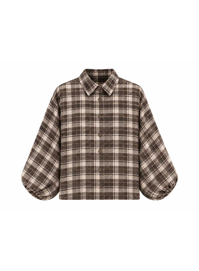 Blouse Noa Bruin/Beige Onesize