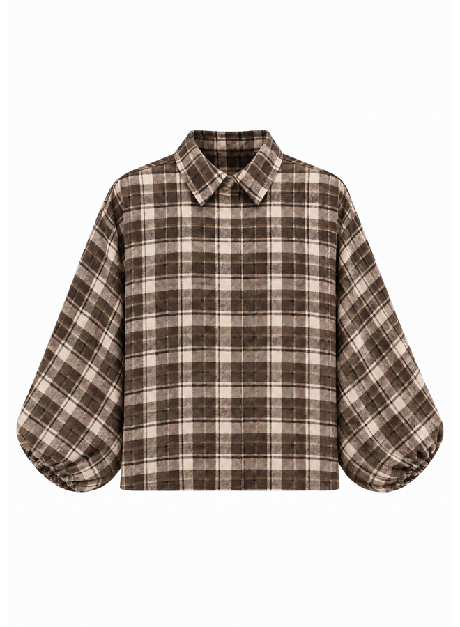 Blouse Noa Bruin/Beige Onesize