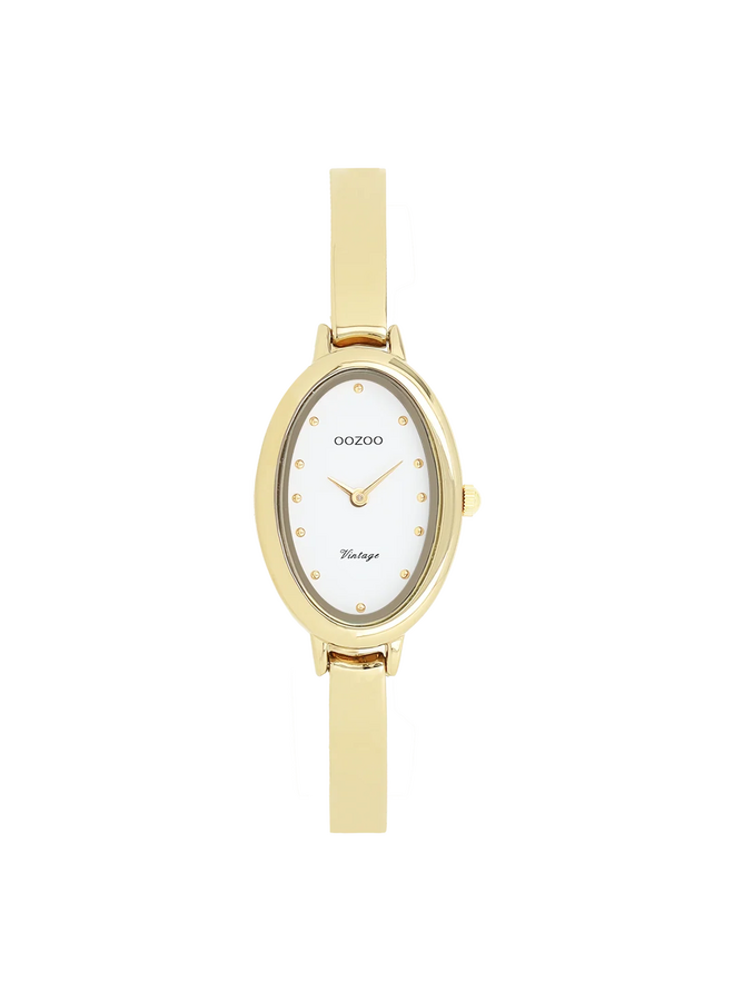 OOZOO Vintage horloge C20462 Goudkleurig/Wit