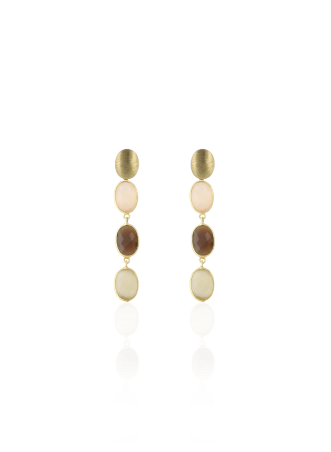 LOTT. oorbellen April Champagne Mix/Goud Verguld