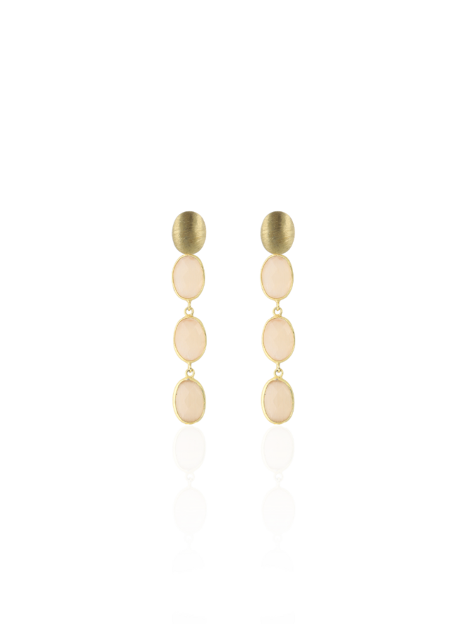 LOTT. oorbellen April Champagne/Goud Verguld