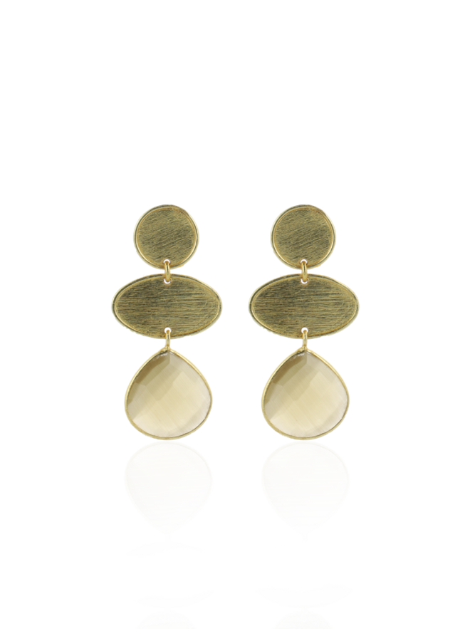 LOTT. oorbellen Camila M Wax/Goud Verguld