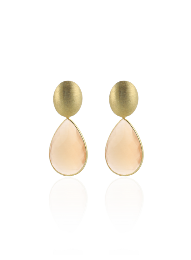 LOTT. oorbellen Rae L Champagne/Goud Verguld