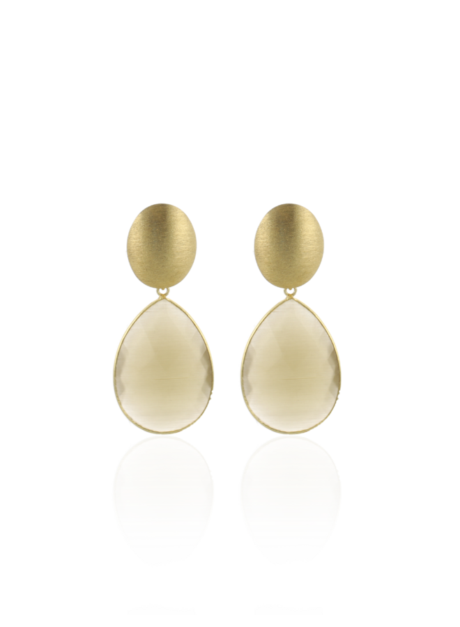 LOTT. oorbellen Rae L Wax/Goud Verguld