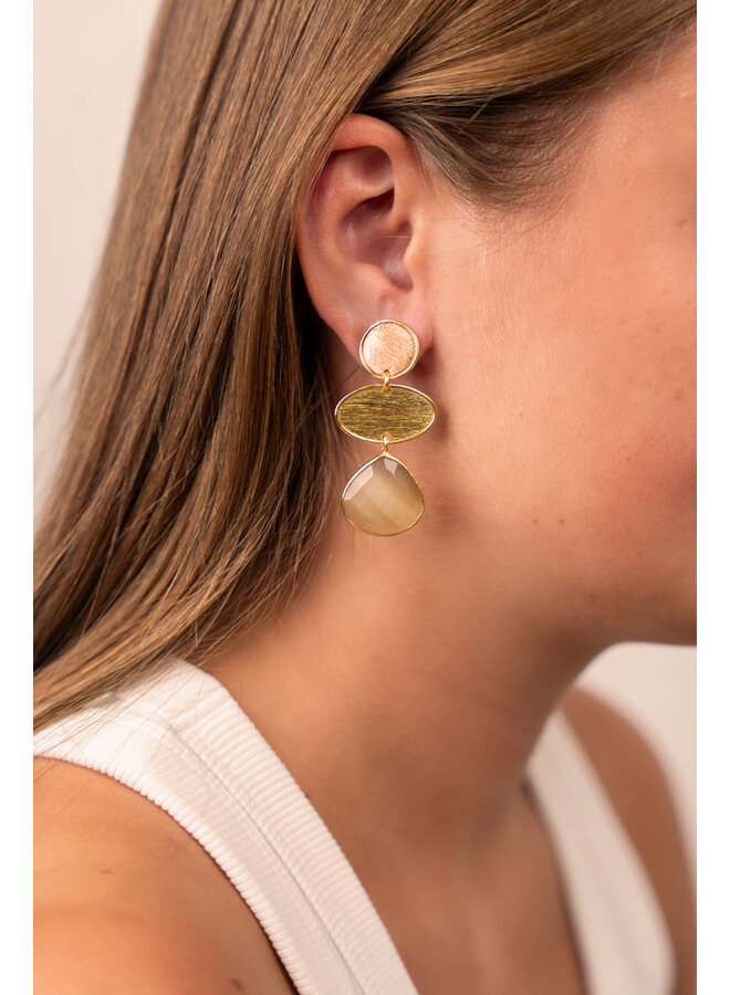 LOTT. oorbellen Camila M Wax/Goud Verguld