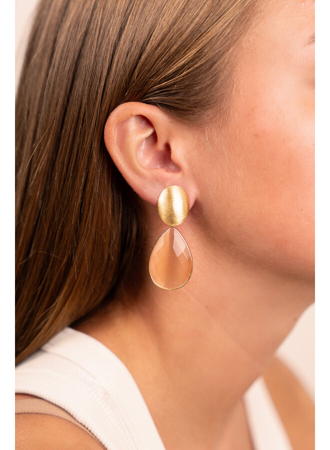 LOTT. oorbellen Rae L Champagne/Goud Verguld
