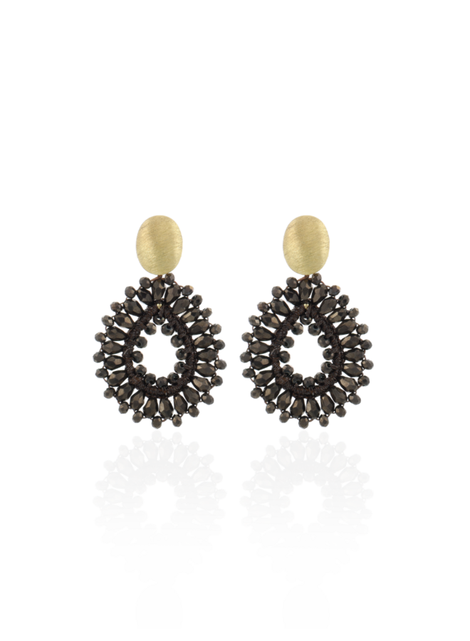 LOTT. oorbellen Robin S Metallic Brown/Goud Verguld