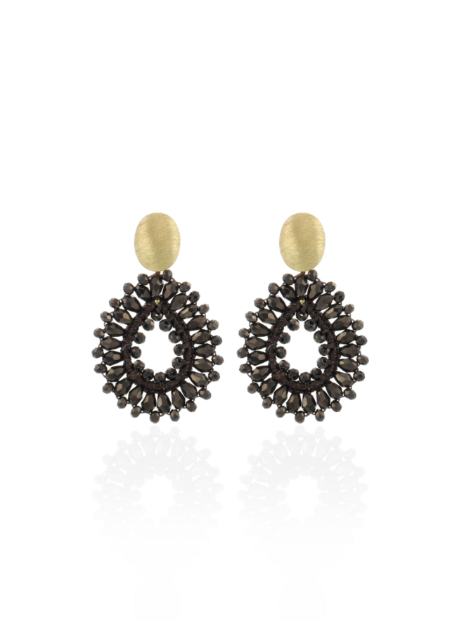 LOTT. oorbellen Robin S Metallic Brown/Goud Verguld