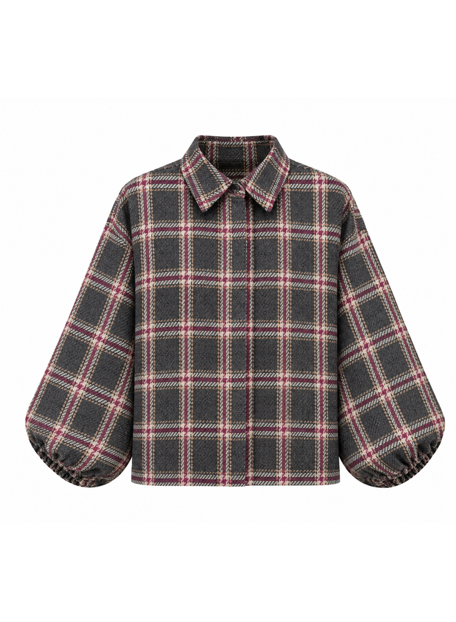 Blouse Kira Donkerbruin/Bordeaux Onesize