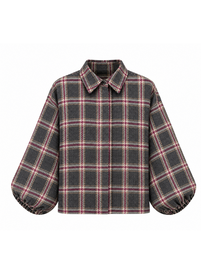 Blouse Kira Donkerbruin/Bordeaux Onesize