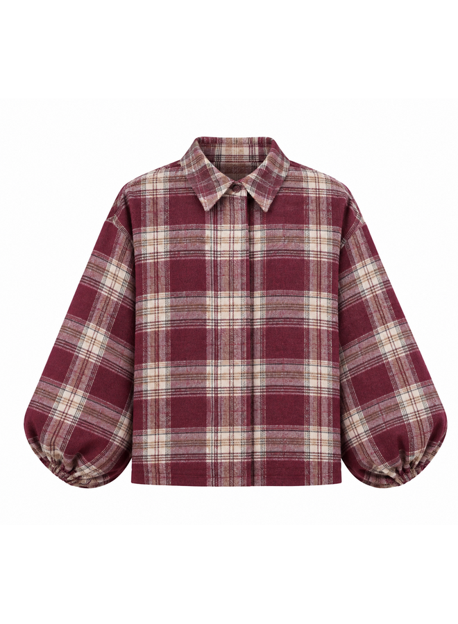 Blouse Kira Bordeaux/Caramel Onesize