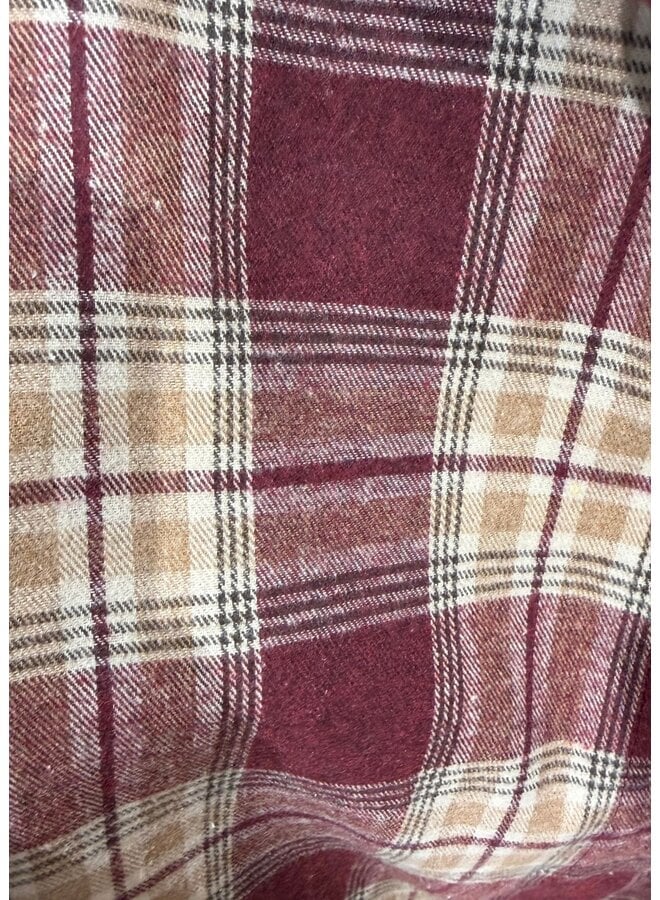 Blouse Kira Bordeaux/Caramel Onesize