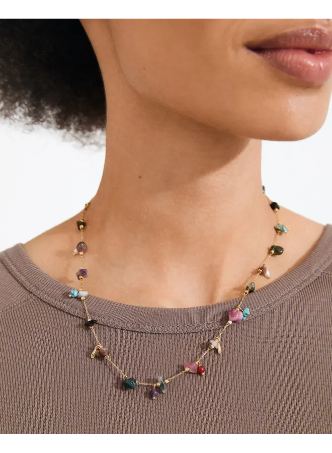 Pilgrim ketting Here Multi/Goudkleurig