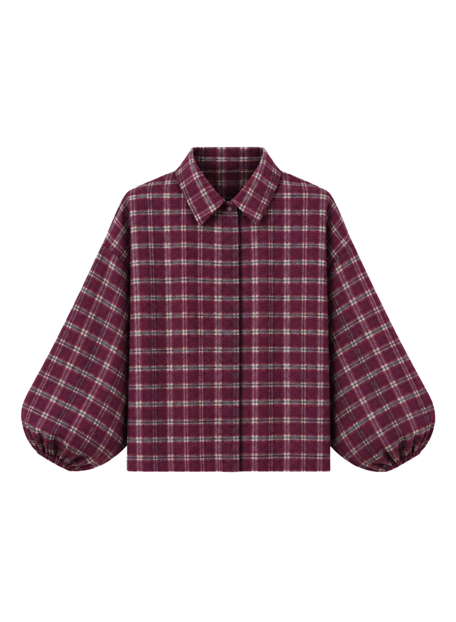 Blouse Noa Bordeaux geblokt Onesize