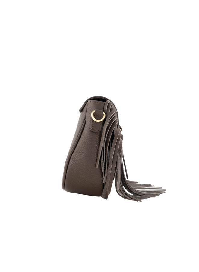 Jewelz tas Acri Classic Grain Donkerbruin/Goudkleurig