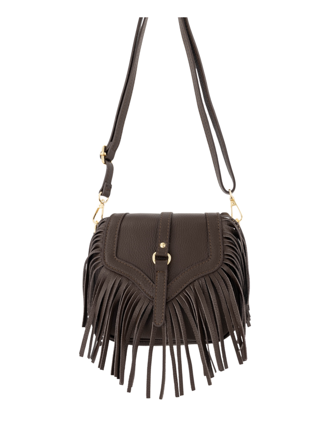 Jewelz tas Acri Classic Grain Donkerbruin/Goudkleurig