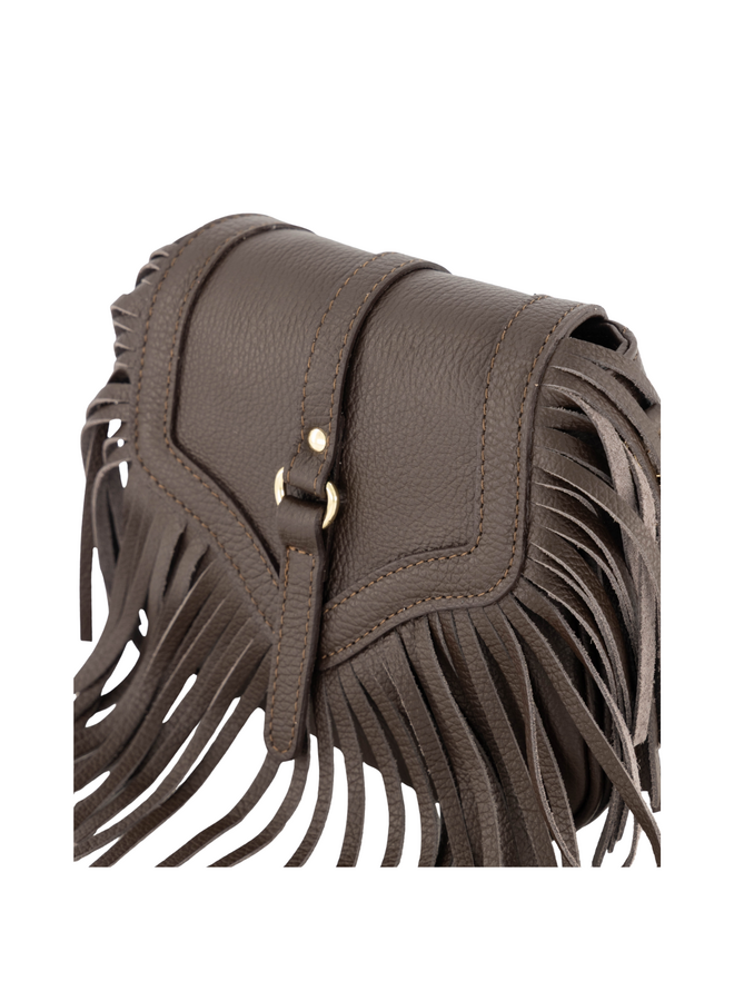 Jewelz tas Acri Classic Grain Donkerbruin/Goudkleurig