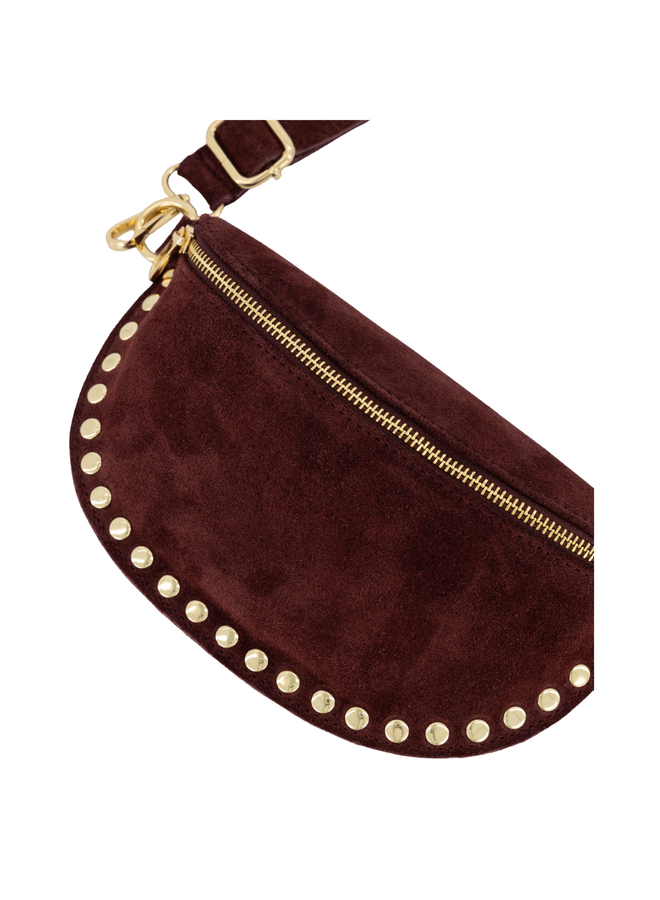 Jewelz tas Debby Suède Burgundy/Goudkleurig