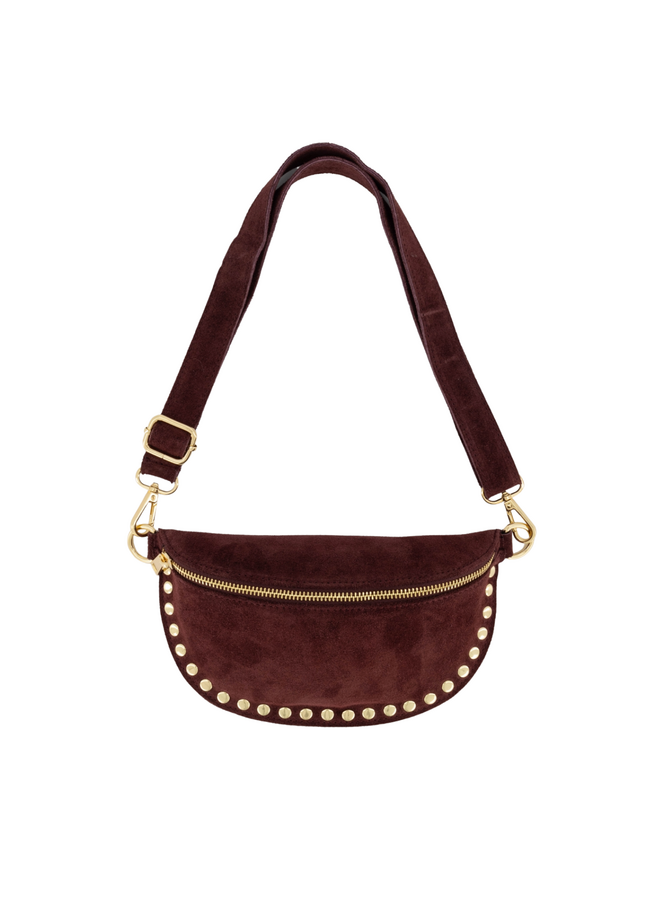 Jewelz tas Debby Suède Burgundy/Goudkleurig