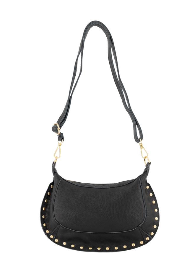 Jewelz tas Monica Classic Grain Zwart/Goudkleurig