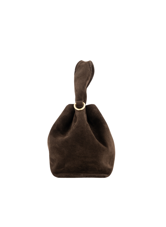 Jewelz tas Polly Suède Donkerbruin/Goudkleurig