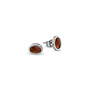 Melano Friends oorbellen Noemi Dark Brown Zilverkleurig