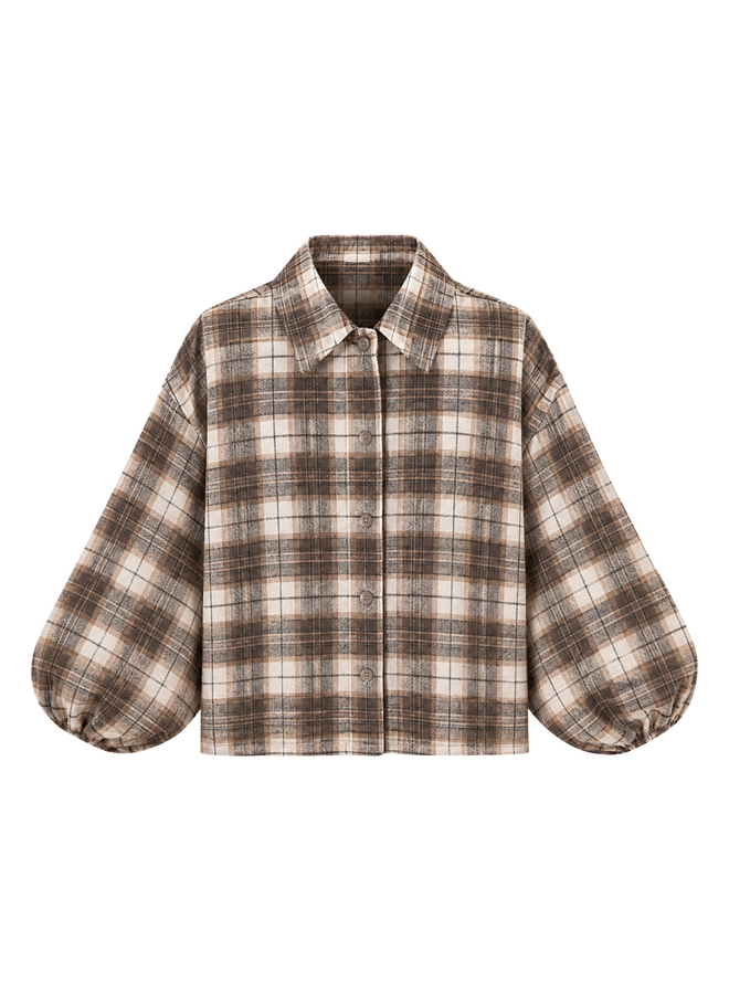 Blouse Kira Bruin/Beige Onesize