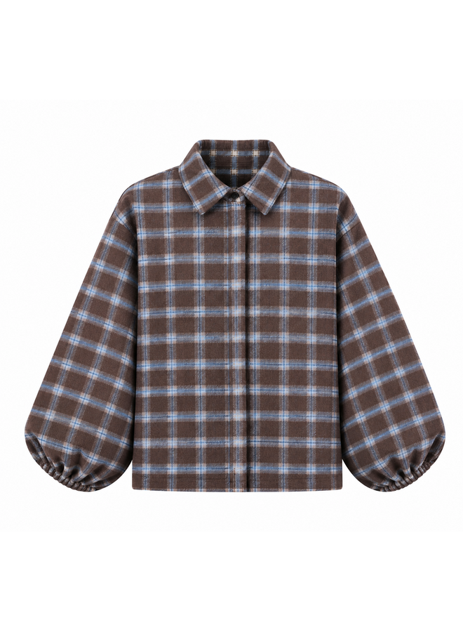 Blouse Noa Bruin/Blauw Onesize