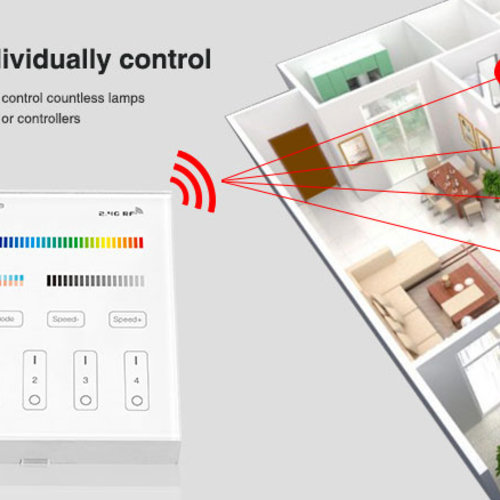 Mi-Light Smart Panel afstandsbediening 4-Zone RGB+CCT | 2 jaar garantie