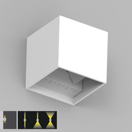 Tronix LED Wandlamp| Cube 10x10x10cm | Wit | Up & Down | 6W | Dimbaar | 2 jaar garantie