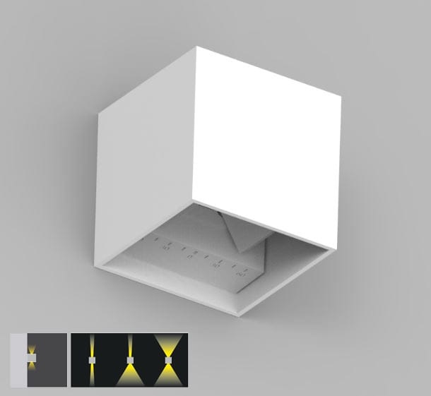 vlot Dapper inkomen LED Wandlamp| Cube 10x10x10cm | Wit | Up & Down | 6W | Dimbaar - LED  wandlampen voor de donkere ruimten. Heeft u ook van die donkere ruimtes die  niet optimaal zijn