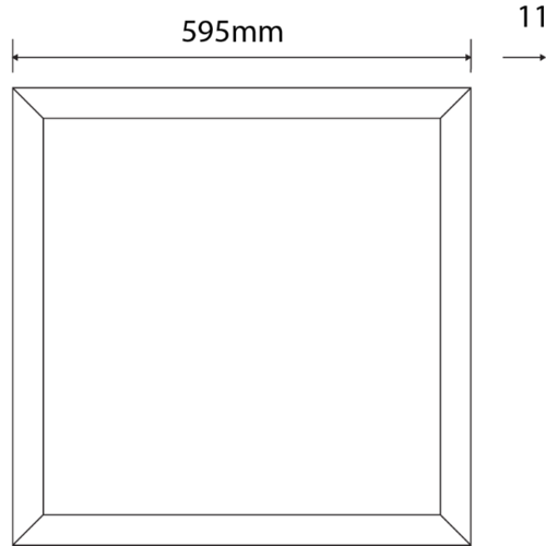 Tronix Dali Dimbaar LED Panel | 60x60 | >100Lm/W | 3000K | Wit Frame |