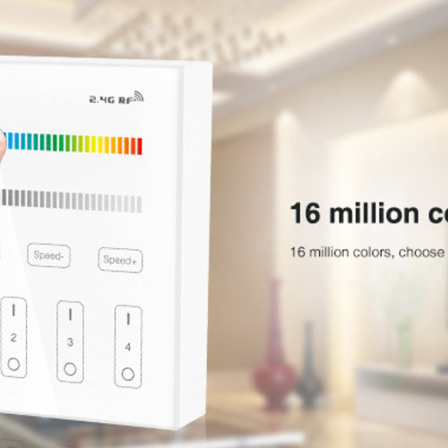 Mi-Light Smart Panel afstandsbediening 4-Zone RGB/RGBW | 2 jaar garantie