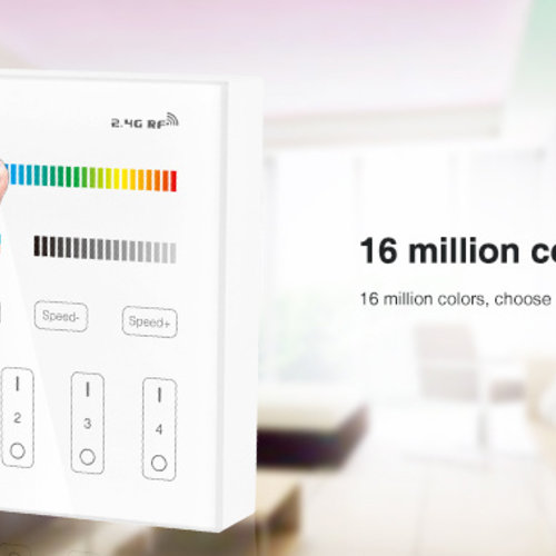 Mi-Light Smart Panel afstandsbediening 4-Zone RGB+CCT | 2 jaar garantie