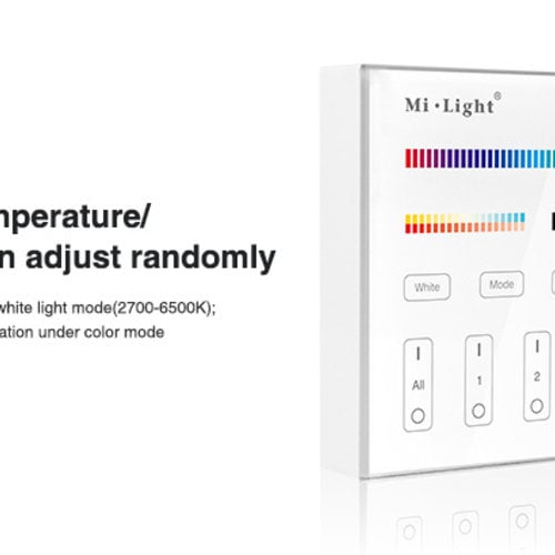 Mi-Light Smart Panel afstandsbediening 4-Zone RGB+CCT | 2 jaar garantie