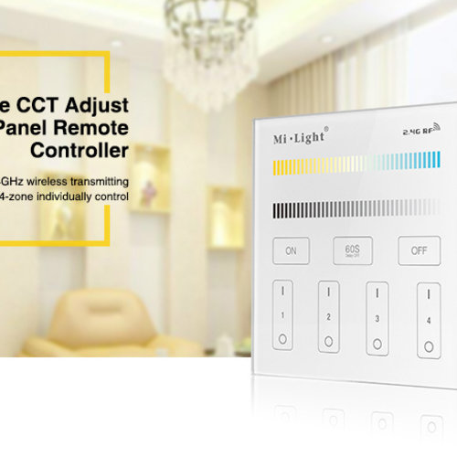 Mi-Light Adjust Smart Panel Afstandsbediening 4-Zone CCT | 2 jaar garantie