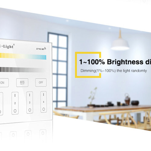 Mi-Light Adjust Smart Panel Afstandsbediening 4-Zone CCT | 2 jaar garantie